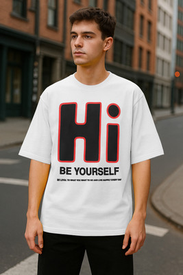 BEING WANTED Printed Men Round Neck White T-Shirt