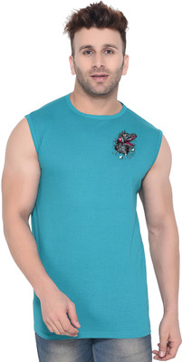 BEYOU FASHION Printed Men Round Neck Light Green T-Shirt