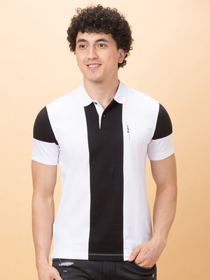 BEING HUMAN Solid Men Polo Neck White T-Shirt