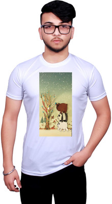NITYANAND CREATIONS Printed Men Round Neck Multicolor T-Shirt
