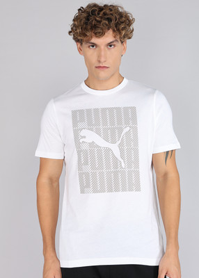PUMA Printed Men Crew Neck White T-Shirt