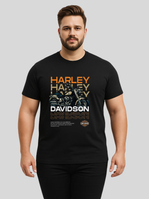 KART BLACK Printed Men Round Neck Grey T-Shirt