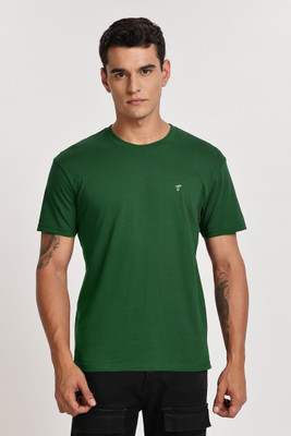 TT THE TEE Printed Men Round Neck Green T-Shirt