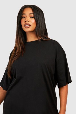 Creadcraft Self Design Women Round Neck Black T-Shirt