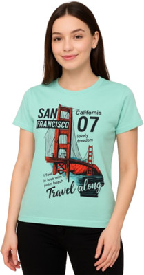 MEGHA SHRISTY ENTERPRISES Typography Women Round Neck Light Green T-Shirt