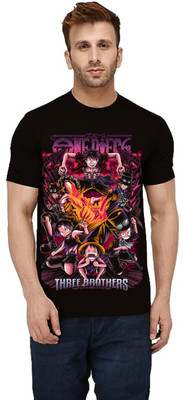sova legacy Printed Men Round Neck Black T-Shirt