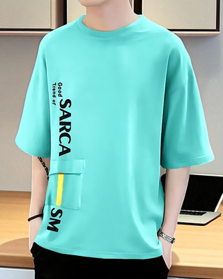 FASHIUM Typography Men Round Neck Green T-Shirt