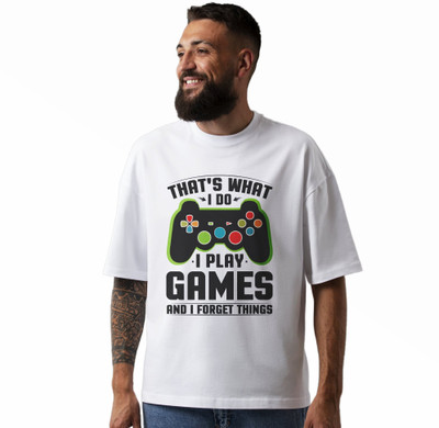 Seek Buy Love Printed Men Round Neck White T-Shirt