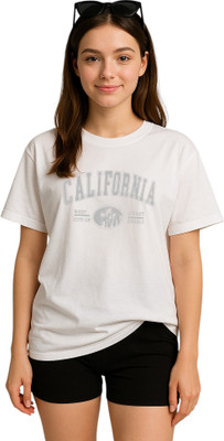 My Swag Typography Women Round Neck White T-Shirt