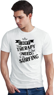 Seek Buy Love Printed Men Round Neck White T-Shirt