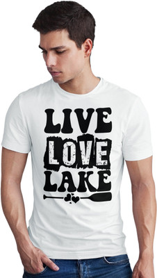 SeBLo Printed Men Round Neck White T-Shirt