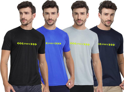 Diving deep Printed Men Round Neck Multicolor T-Shirt
