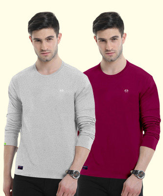 Triptee Solid Men Round Neck Multicolor T-Shirt