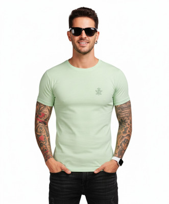 DS CREATIONZ Embroidered Men Round Neck Multicolor T-Shirt