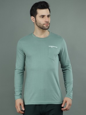 NEXGEN CLUB Solid Men Round Neck Green T-Shirt