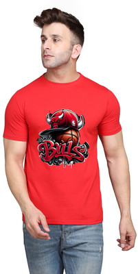 tfurnish Graphic Print Men Round Neck Red T-Shirt
