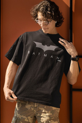 Elibolz Printed Men Round Neck Black T-Shirt