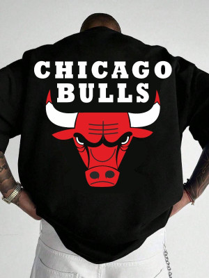 Macknit Printed Men Round Neck Black T-Shirt