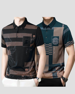 ENDGAME Printed Men Polo Neck Multicolor T-Shirt