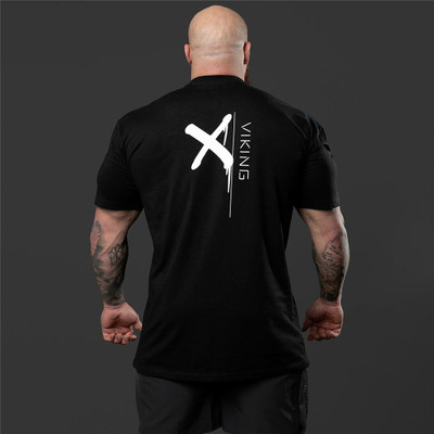 SPOWEARY Printed Men Round Neck Black T-Shirt