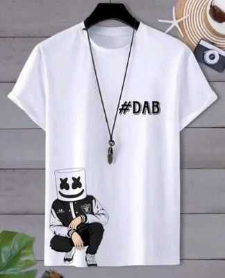 TDFASHIONNS Printed Men Round Neck White T-Shirt