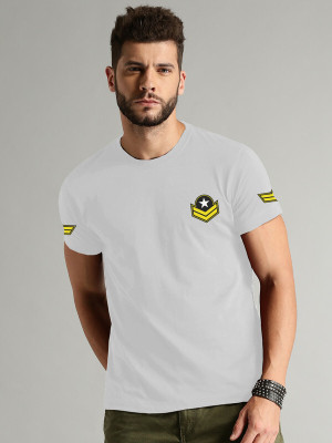 LazyChunks Solid Men Round Neck White T-Shirt