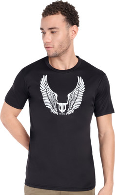 Go Devil Printed Men Round Neck Black T-Shirt