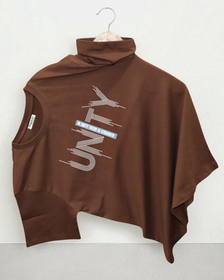 Magneto Printed Men Crew Neck Brown T-Shirt