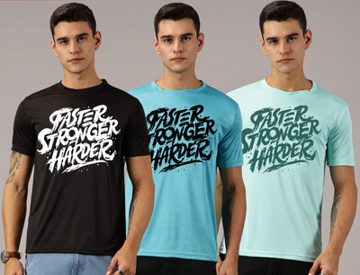 RodZen Printed Men Round Neck Multicolor T-Shirt