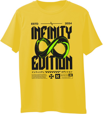 VIRAJ VINTAGE Printed Men Round Neck Yellow T-Shirt