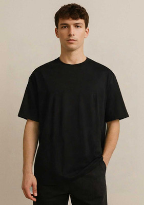 NEXT WIN Printed Men Round Neck Black T-Shirt