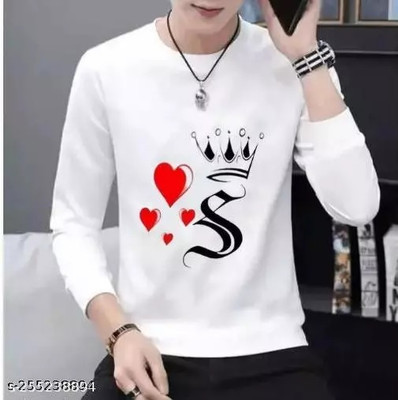 JSIYA Printed Men Round Neck White T-Shirt