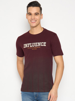 DUKE Printed Men Round Neck Maroon T-Shirt