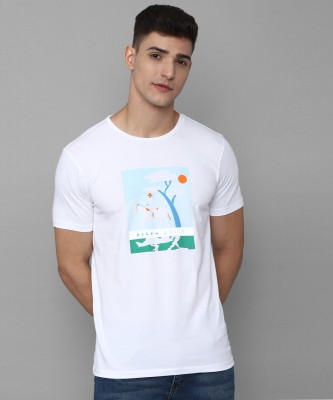 Allen Solly Printed Men Round Neck White T-Shirt