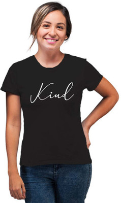 SmarTee Street Printed Women Round Neck Black T-Shirt