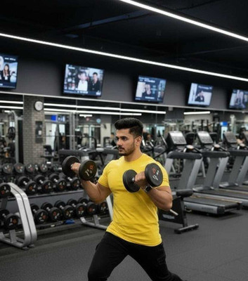 jeneric Printed Men Round Neck Yellow T-Shirt