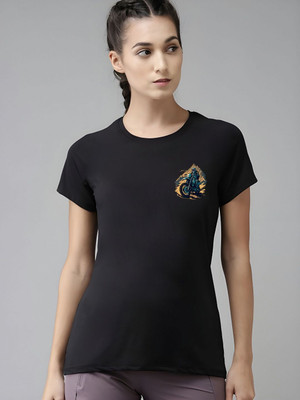 SZN Graphic Print Women Round Neck Grey T-Shirt
