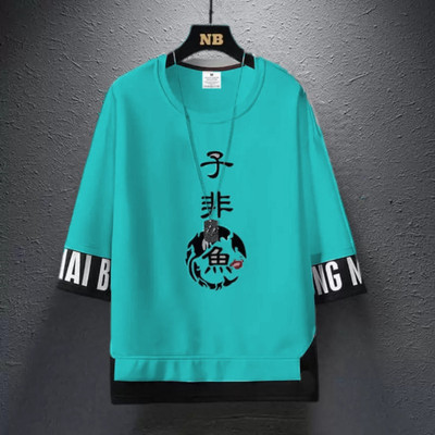 TrendShaper Printed Men Round Neck Green T-Shirt