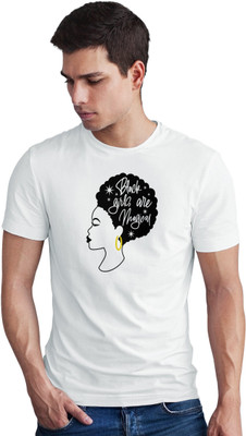 Seek Buy Love Printed Men Round Neck White T-Shirt