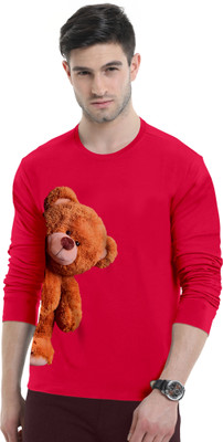Triptee Printed Men Round Neck Red T-Shirt