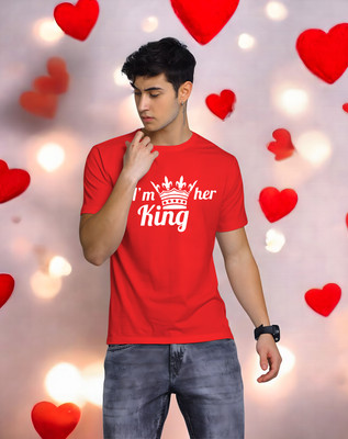 Triptee Printed Men Round Neck Red T-Shirt