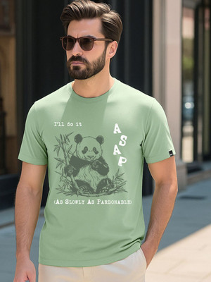 BEWAKOOF Graphic Print Men Round Neck Green T-Shirt