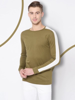 METRONAUT Solid Men Round Neck Green T-Shirt