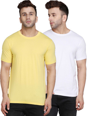 MINISTRY OF FRIENDS Solid Men Round Neck Multicolor T-Shirt