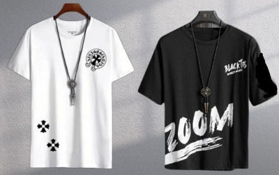 stylesmyth Printed Men Round Neck Multicolor T-Shirt