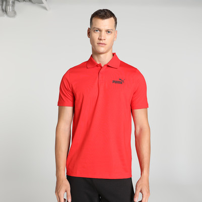 PUMA Solid Men Polo Neck Reversible Red T-Shirt