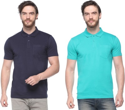 Humbert Solid Couple Polo Neck Multicolor T-Shirt