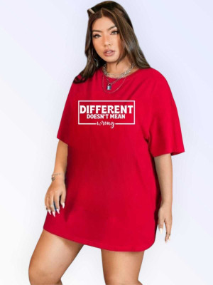 styliicity Printed Women Round Neck Red T-Shirt