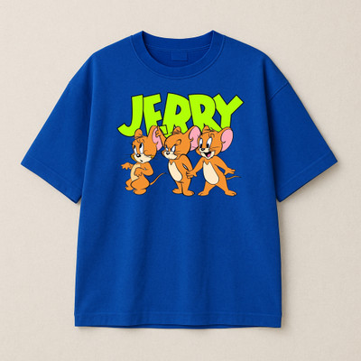 DISNEY by DreamBe Printed Women Round Neck Blue T-Shirt