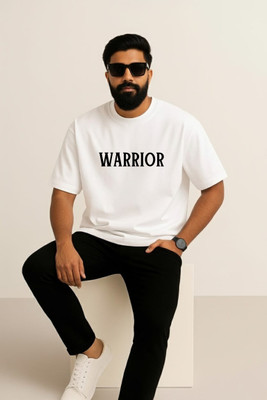 Kinfash Printed, Typography, Graphic Print Men Round Neck White T-Shirt